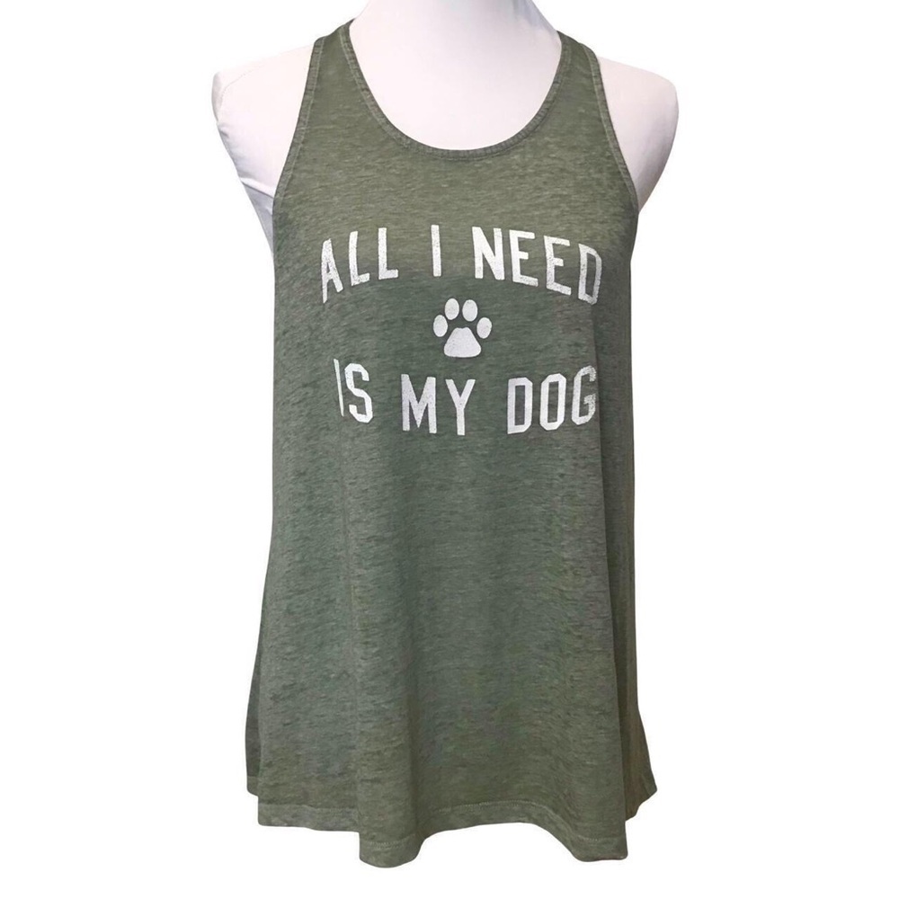 All I Need Is My Dog Graphic Tank Top | Large